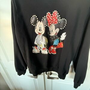 Black Mickey and Minnie Sweatshirt